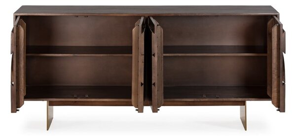 Hnědá komoda z mangového dřeva 165x76x40 cm Trisha – MOME