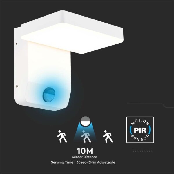 LED Venkovní nástěnné svítidlo se senzorem LED/17W/230V 4000K bílá