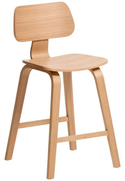 Kave Home Dubová barová židle Gena 65 cm