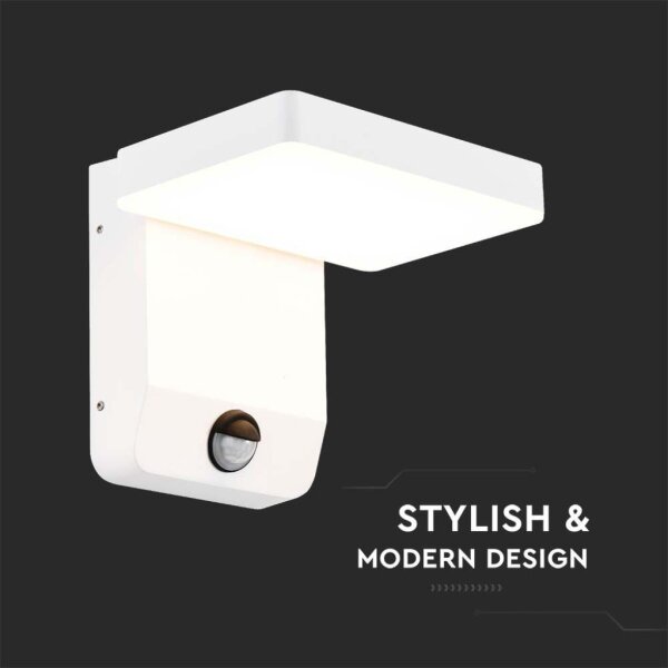 LED Venkovní nástěnné svítidlo se senzorem LED/17W/230V 4000K bílá
