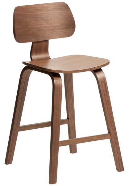 Kave Home Ořechová barová židle Gena 65 cm