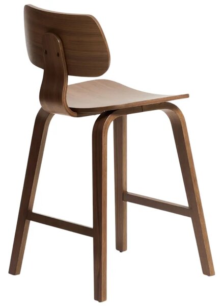 Kave Home Ořechová barová židle Gena 65 cm