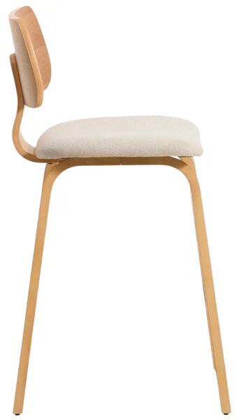 Kave Home Čalouněná dubová barová židle Gena 66 cm