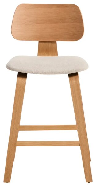 Kave Home Čalouněná dubová barová židle Gena 66 cm