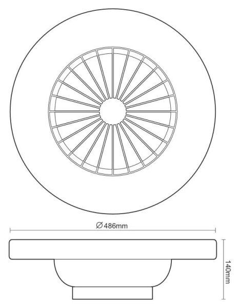 LED Stropní svítidlo s ventilátorem OPAL LED/48W/230V + dálkové ovládání