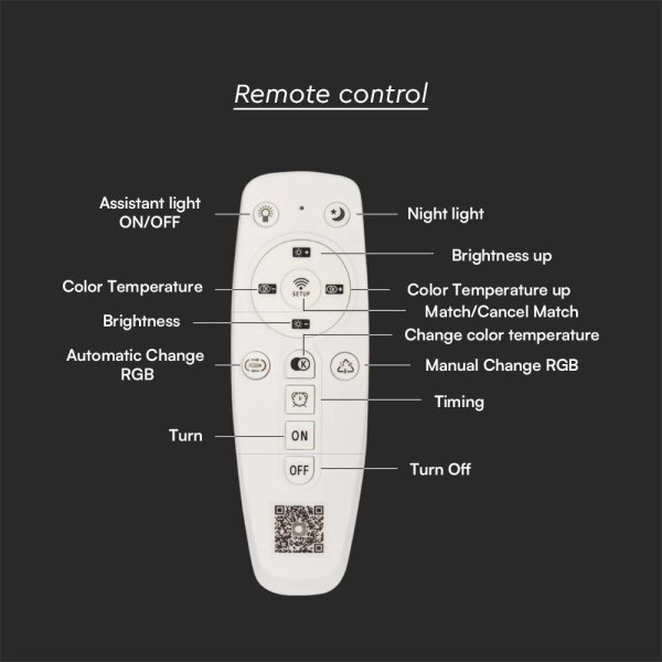 LED Stmívatelné stropní svítidlo LED/125W/230V 3000-6500K + DO