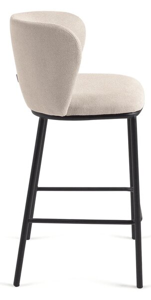 Béžová barová židle (výška sedáku 65 cm) Ciselia – Kave Home