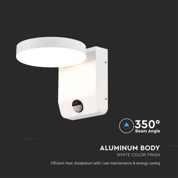 LED Venkovní nástěnné svítidlo se senzorem LED/17W/230V 4000K bílá