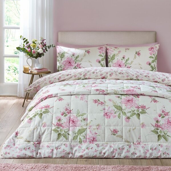 Prošívaný přehoz 220x230 cm Avebury Floral – Catherine Lansfield