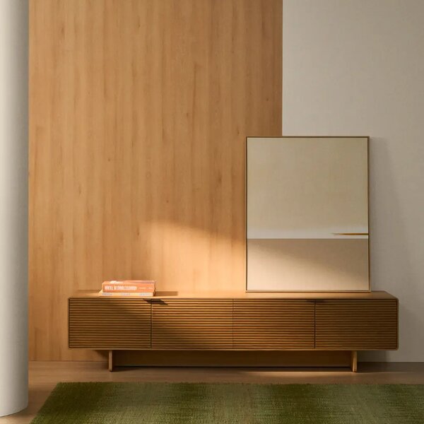 Kave Home Dubový TV stolek Norlen 200 x 40 cm