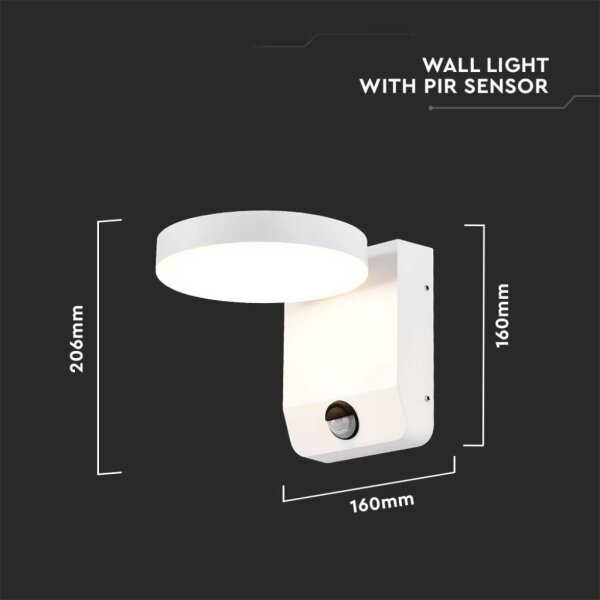 LED Venkovní nástěnné svítidlo se senzorem LED/17W/230V 4000K bílá