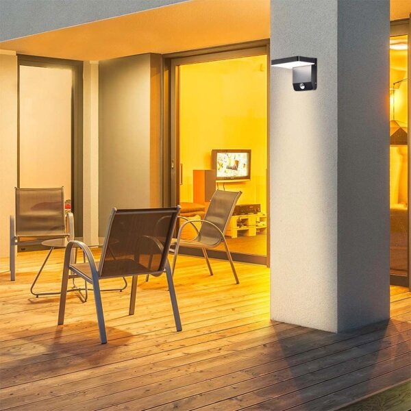 LED Venkovní nástěnné svítidlo se senzorem LED/17W/230V 4000K černá