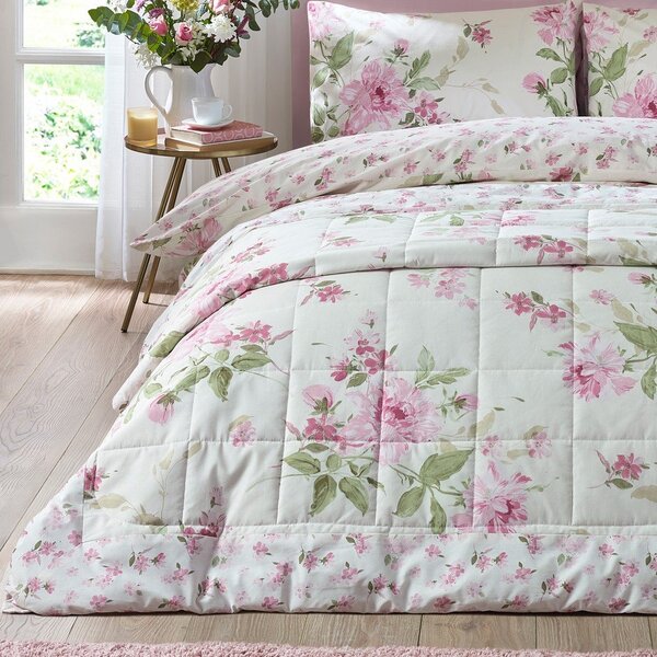 Prošívaný přehoz 220x230 cm Avebury Floral – Catherine Lansfield