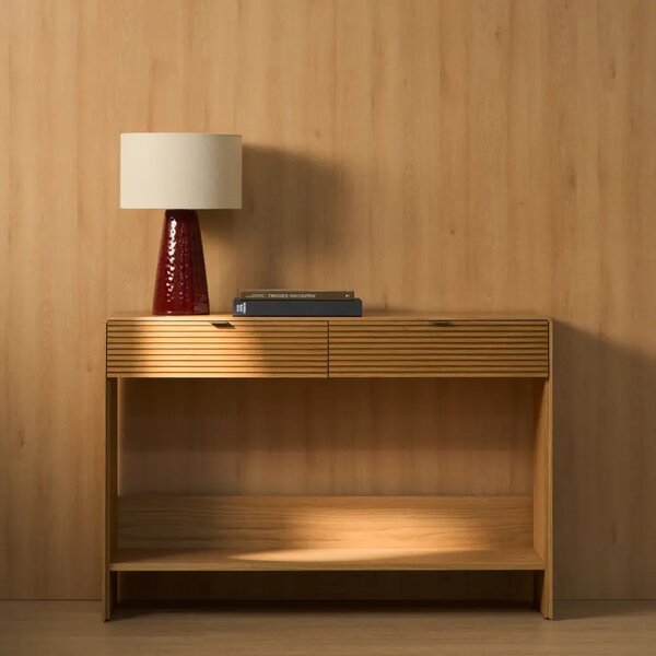 Kave Home Dubová komoda Norlen 120 x 37 cm