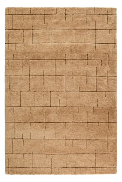 Kave Home Hnědý vlněný koberec Helun 160 x 230 cm