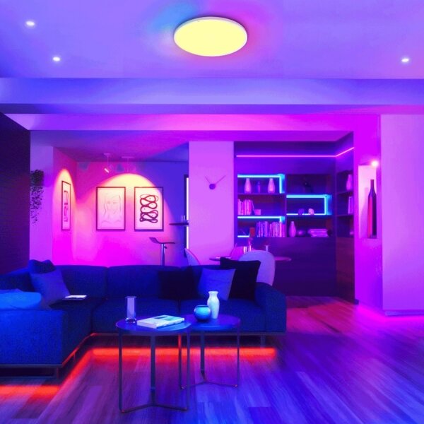 Aigostar-LED RGBW Stmívatelné koupelnové svítidlo LED/18W/230V pr. 30 cm IP44+DO