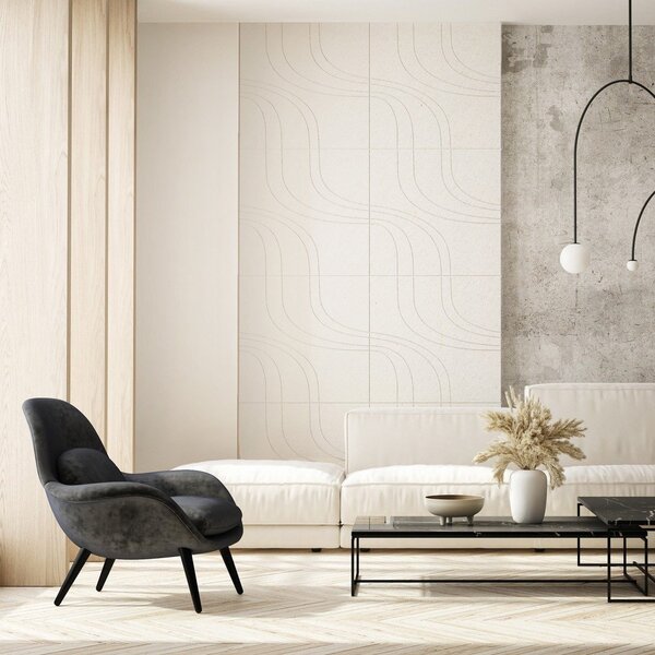 Látkové akustické panely v sadě 2 ks 60x60 cm Waves II – Styler