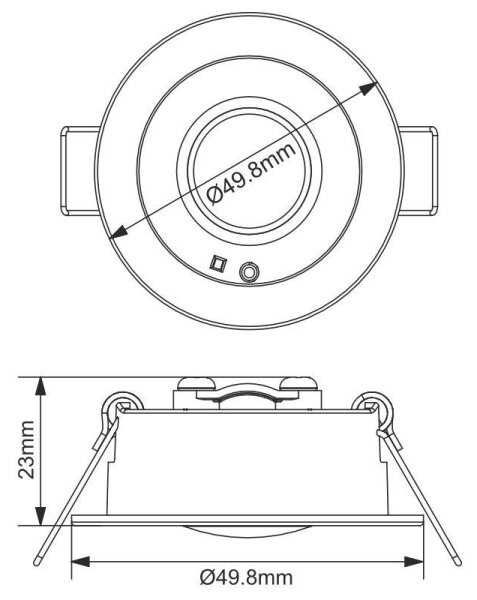 LED Nouzové podhledové svítidlo LED/1,2W/230V 6000K