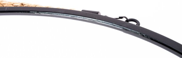Závěsné zrcadlo v kovovém rámu, průměr 37 cm