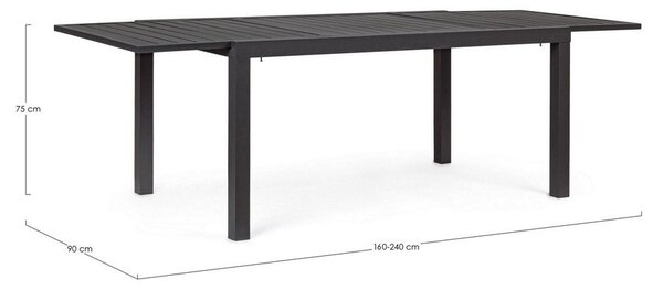 Hliníkový zahradní jídelní stůl 90x160 cm Hilde – Bizzotto