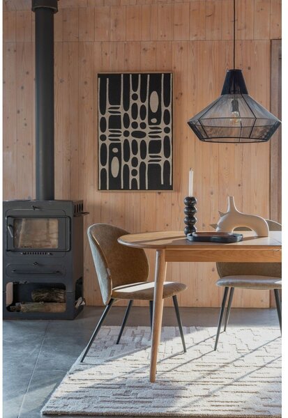 Rozkládací jídelní stůl s přídavnou deskou s deskou v dubovém dekoru 90x180 cm Twist – Zuiver