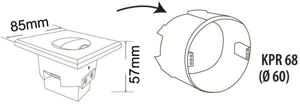 LED Venkovní schodišťové svítidlo DECENTLY LED/1,5W/230V IP44 černá