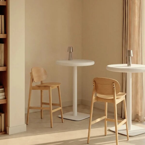 Kave Home Dubová barová židle Ludara 66 cm
