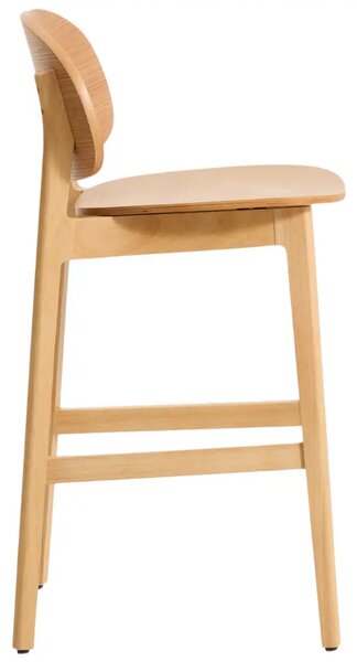Kave Home Dubová barová židle Ludara 66 cm