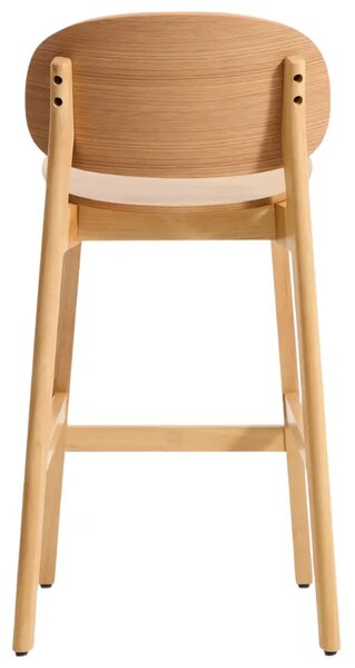 Kave Home Dubová barová židle Ludara 66 cm