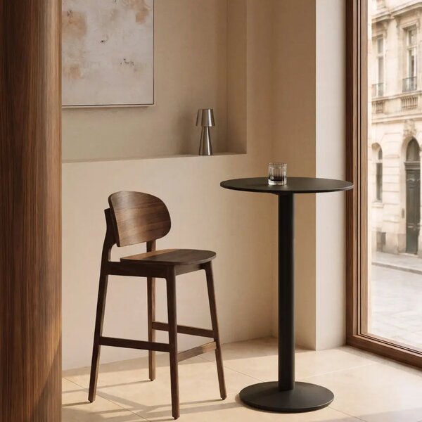Kave Home Hnědá barová židle Ludara 66 cm