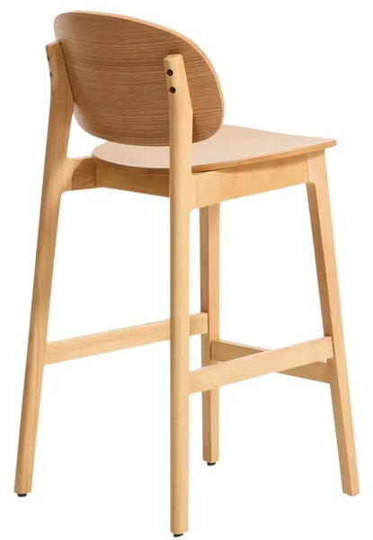 Kave Home Dubová barová židle Ludara 66 cm