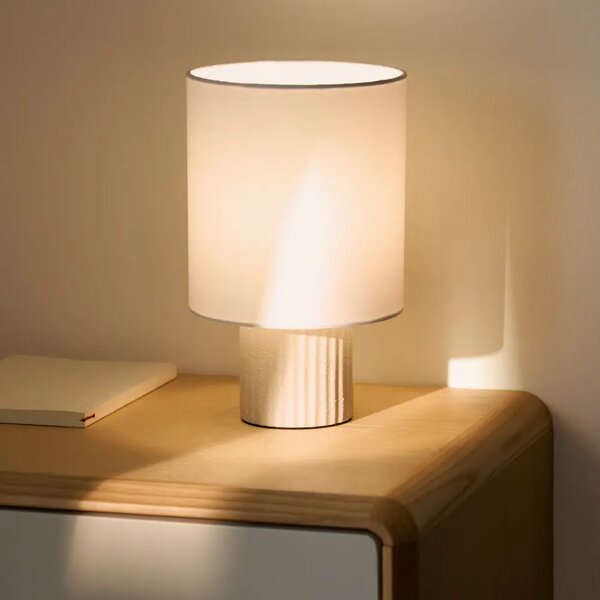 Kave Home Béžová keramická stolní lampa Eshe