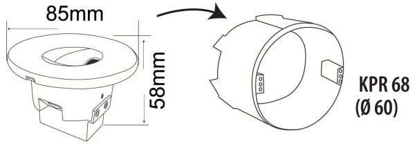 LED Venkovní schodišťové svítidlo DECENTLY LED/1,5W/230V IP44 černá