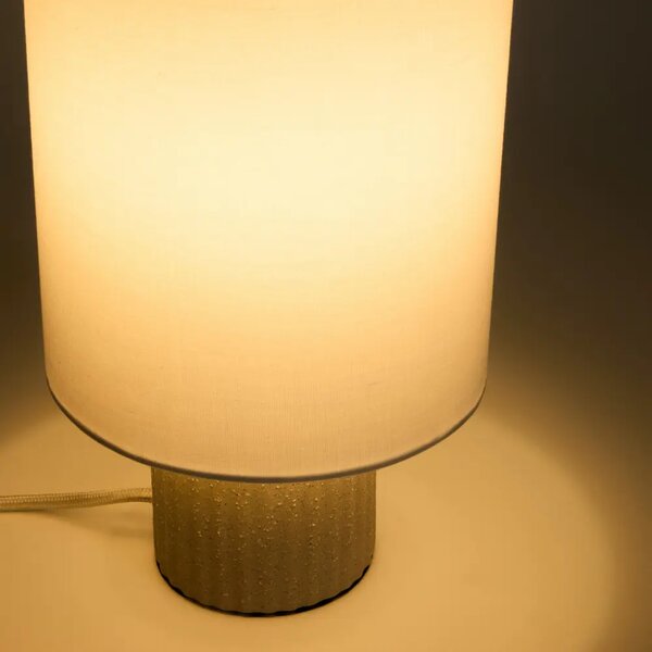 Kave Home Béžová keramická stolní lampa Eshe