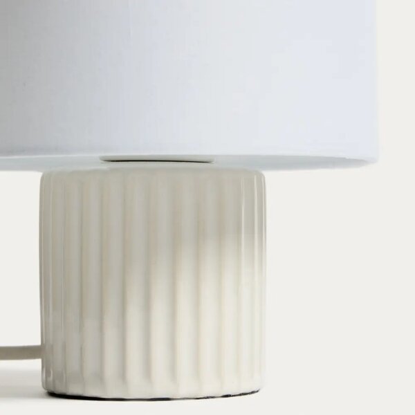 Kave Home Bílá keramická stolní lampa Eshe