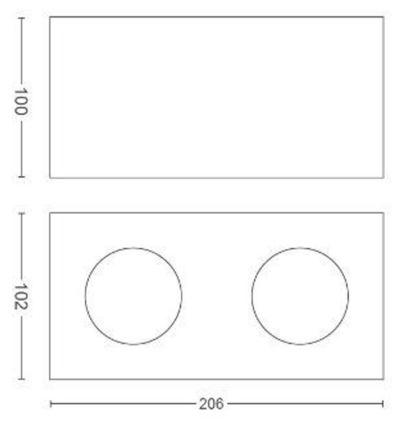 LED Bodové svítidlo Philips Box 50492/30/P0 černé 2x4,5W