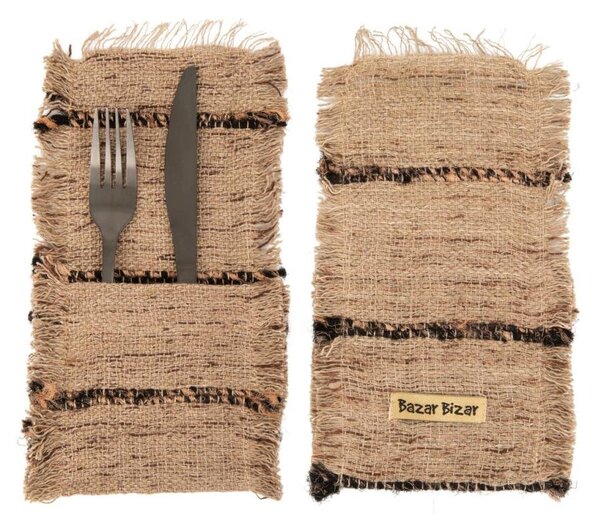 Kapsa na příbory Oh My Gee Beige Black Bazar Bizar