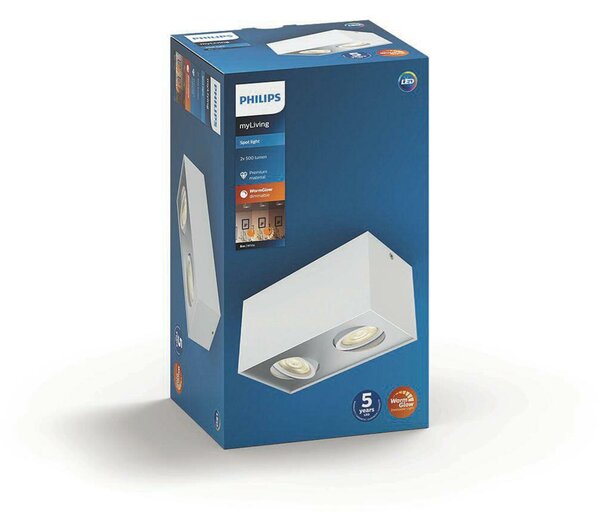 LED Bodové svítidlo Philips Box 50492/31/P0 bílé 2x4,5W