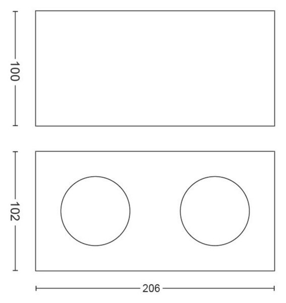 LED Bodové svítidlo Philips Box 50492/31/P0 bílé 2x4,5W