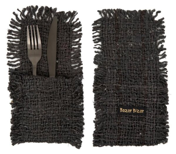 Kapsa na příbory Oh My Gee Black Navy Bazar Bizar
