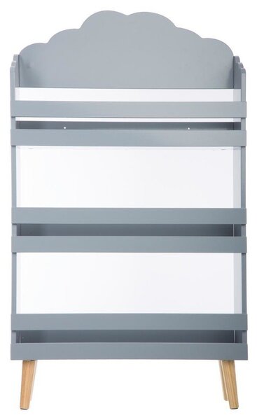 Dětská knihovna OBLAČEK, regál, šedá barva, 58 x 18 x 100 cm