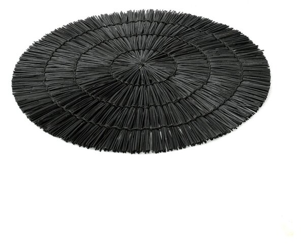 Prostírání Alang Alang Round Black 38 cm Bazar Bizar