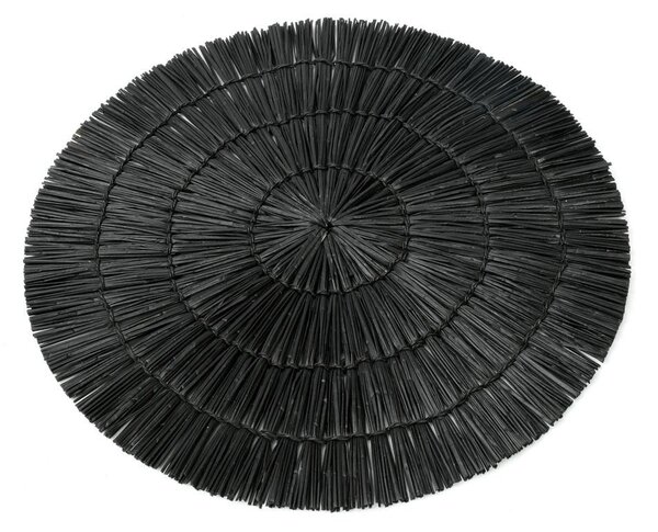 Prostírání Alang Alang Round Black 38 cm Bazar Bizar