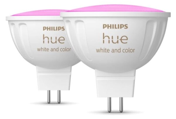 SADA 2x LED RGBW Stmívatelná žárovka Philips Hue WACA GU5,3/MR16/6,3W/12V