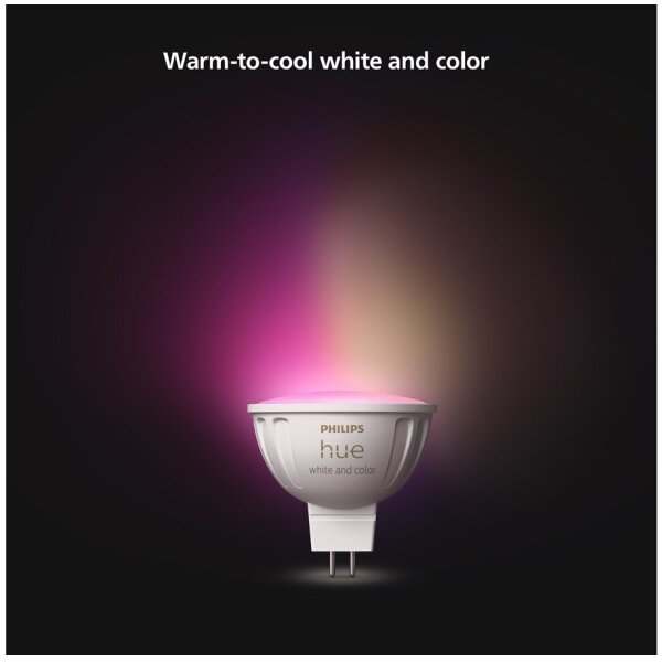 SADA 2x LED RGBW Stmívatelná žárovka Philips Hue WACA GU5,3/MR16/6,3W/12V