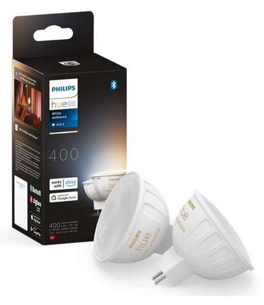SADA 2x LED Stmívatelná žárovka Philips Hue WA GU5,3/MR16/5,1W/12V 2200-6500K
