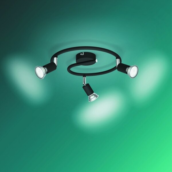 Philips - Bodové svítidlo LIMBALI 3xGU10/50W/230V černá
