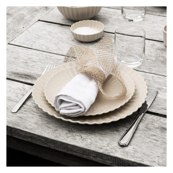 Servírovací talíř Flora Beige 26 cm Storefactory Scandinavia