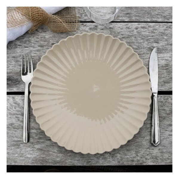 Servírovací talíř Flora Beige 26 cm Storefactory Scandinavia