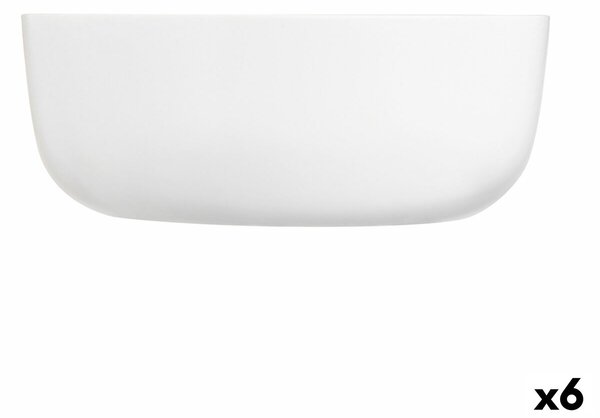 Miska Luminarc Diwali Bílý Sklo (17,8 cm) (6 kusů)